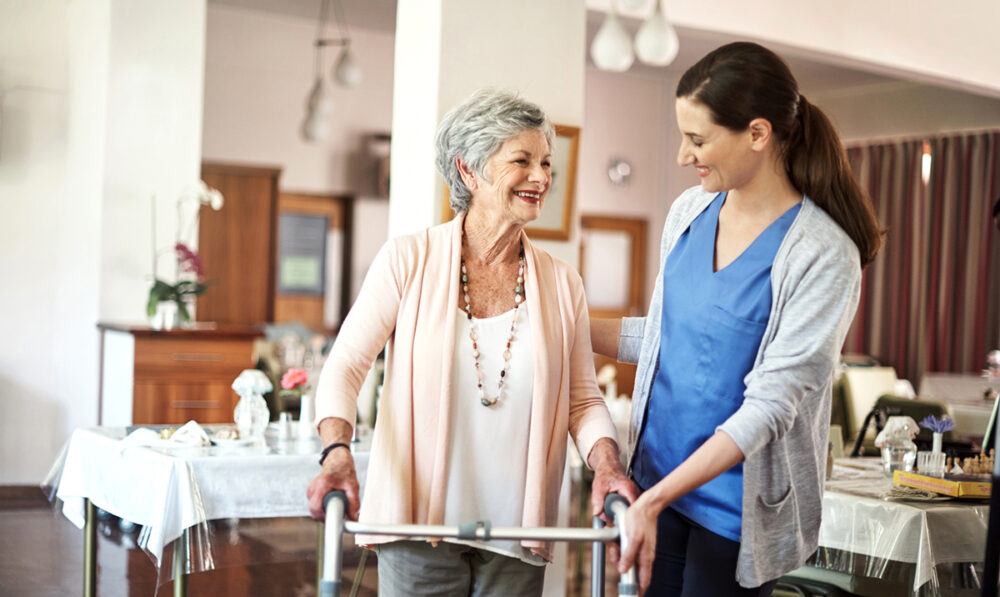 Senior Woman with Nurse