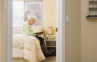 senior woman reading a book